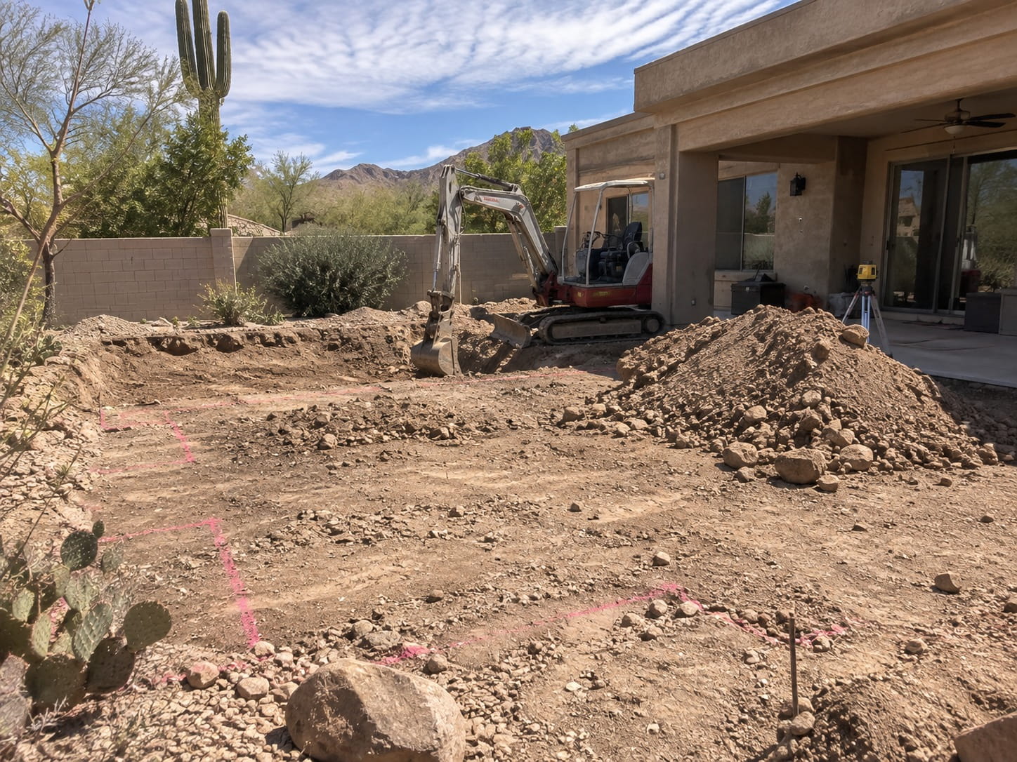 Demolition services at a Tucson property