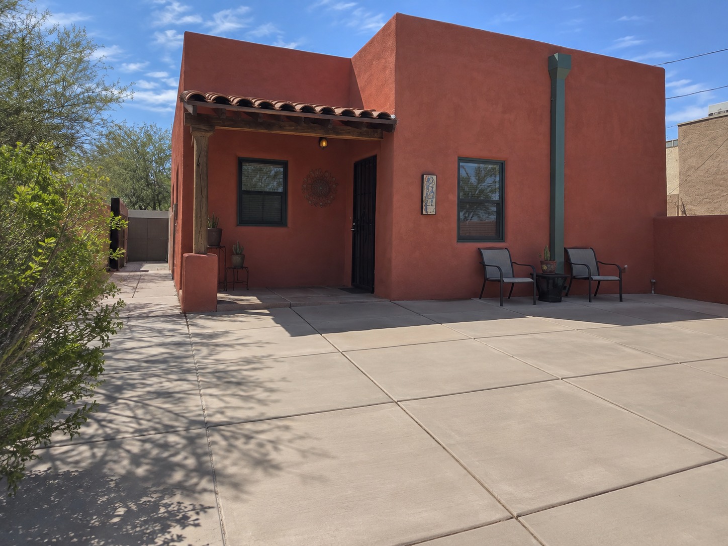 Concrete foundation poured at a Tucson new build